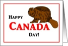 Happy Canada Day Beaver card