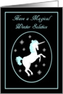 Winter Solstice Unicorn card