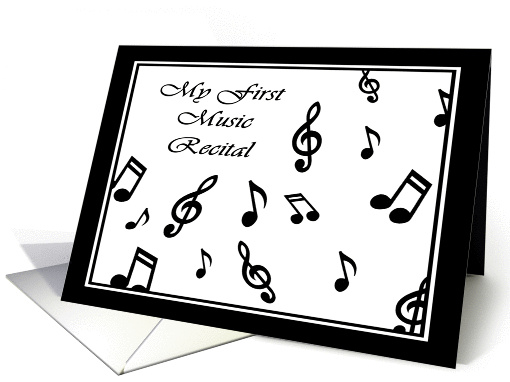 My First Music Recital Invitation with Music Notes card (1041357)