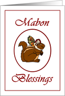 Mabon Blessings Autumn Faerie and Squirrel card