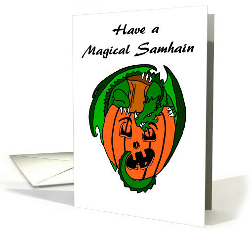 Have a Magical Samhain Dragon with Jack O' Lantern card (1054441)