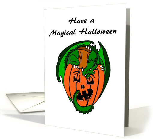 Have a Magical Halloween Dragon with Jack O' Lantern card (1054445)