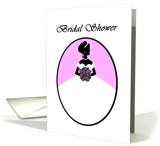 Bride in Wedding Dress Bridal Shower Invitation card (1079844)