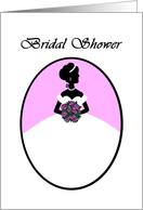 Bride in Wedding Dress Bridal Shower Invitation card