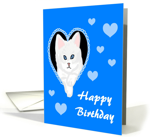 Happy Birthday Kitten and Hearts card (1175770)