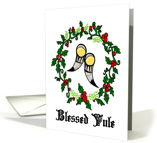 Norse Blessed Yule with Drinking Horn card (1399502)