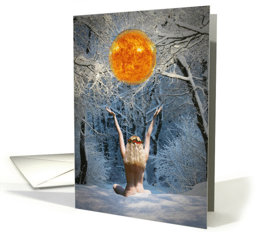 Winter Solstice Goddess with the Rising Sun card (1399600)