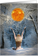 Winter Solstice Goddess with the Rising Sun card