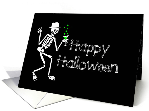 Happy Halloween Party Skeleton card (1512618)
