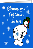 Blowing you Christmas kisses! card