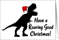 Have a Roaring Good Christmas Dinosaur card