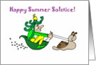 Happy Summer Solstice Fairy and Snail card