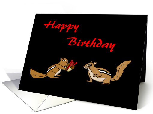 Happy Birthday Chipmunks card (811938)