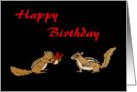 Happy Birthday Chipmunks card