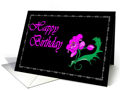 Happy Birthday Flower card (811941)
