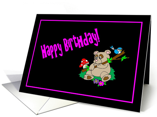 Happy Birthday Bear card (813766)