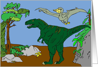 Happy Birthday Dinosaurs card