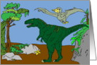 Happy Birthday Dinosaurs card