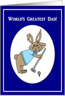 Happy Father’s Day Golfing Bunny card
