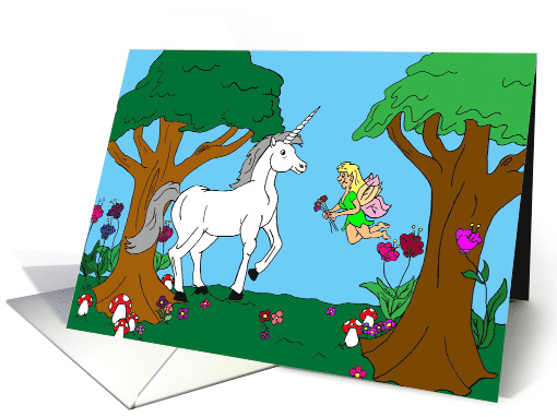 Have a Magical Birthday Unicorn and Fairy card (817085)