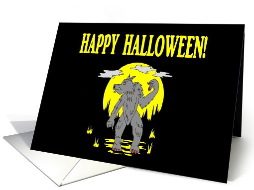 Happy Halloween Werebeast card (820329)