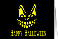 Happy Halloween Scary Face card