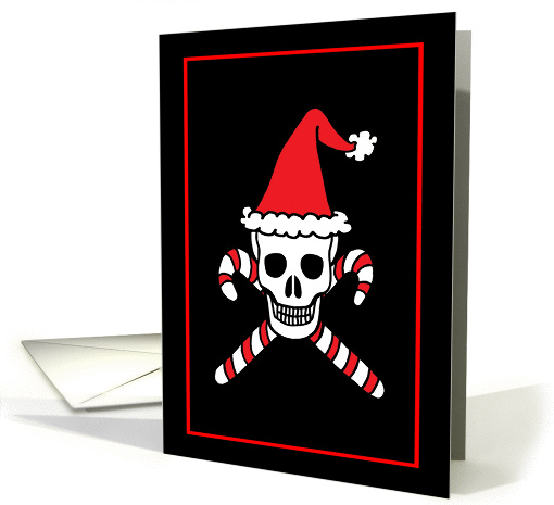 Christmas Skull and Candy Cane card (825228)