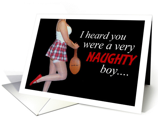 Schoolgirl Naughty Boy Sexy Birthday card (826956)