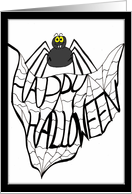 Happy Halloween Spider and Web card