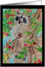 Thinking of You Raccoon in an Apple Tree card