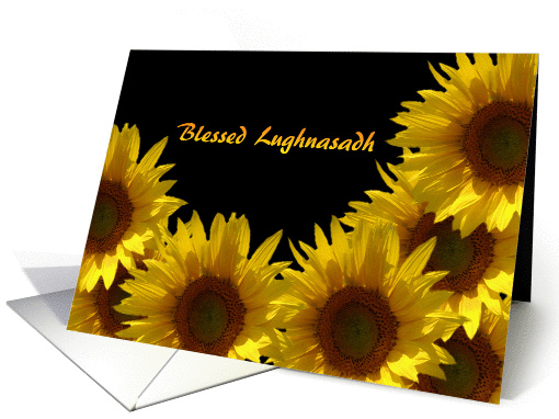 Blessed Lughnasadh Large Sunflowers card (833132)