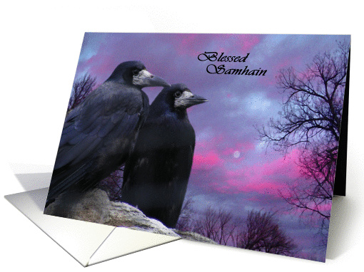 Blessed Samhain Black Birds card (856665)