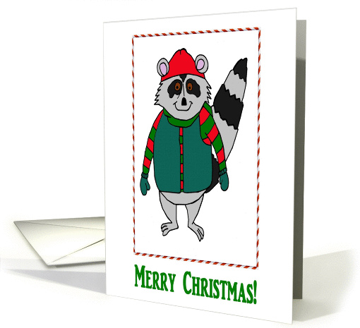 Merry Christmas Raccoon card (864644)
