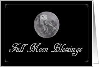 Full Moon Blessings Owl card
