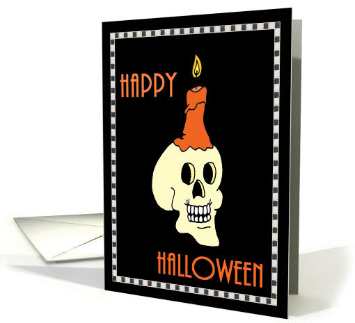 Happy Halloween Skull and Candle card (864717)