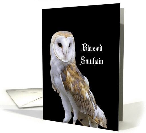 Samhain Blessings Owl card (866685)