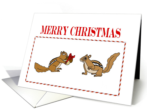 Merry Christmas Chipmunks card (867473)