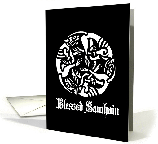 Samhain Blessing Celtic Dogs card (869052)