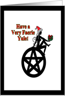 Very Faerie Yule Pentacle and Faerie card