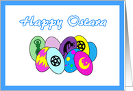 Happy Ostara Painted Eggs card