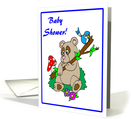 Baby Shower Bear and Bird Inviation card (892027)