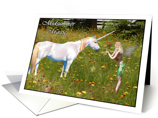 Midsummr Magic Unicorn and Faerie card (893588)