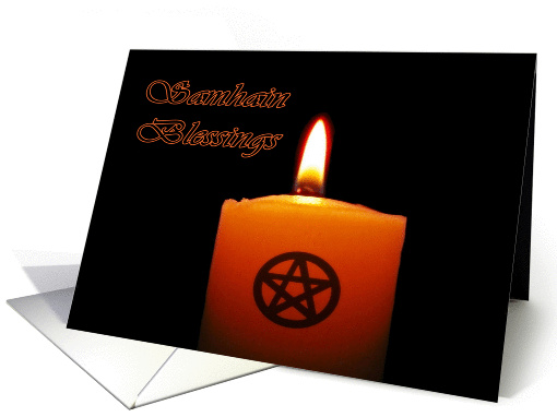 Samhain Blessings Candle with Pentacle card (894074)