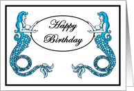 Happy Birthday Mermaids card