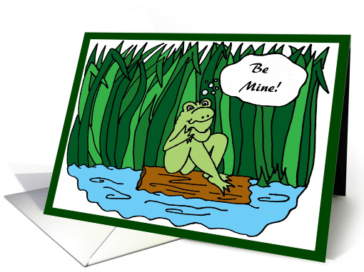 Happy Valentine's Be Mine Frog card (896698)