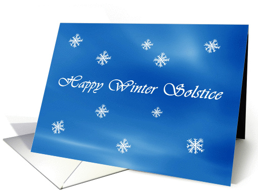 Happy Winter Solstice Sky with Snowflakes card (896805)
