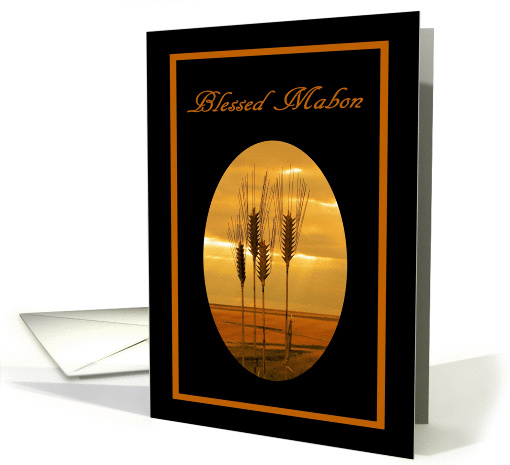 Blessed Mabon Autumn Wheat and Fields card (898394)