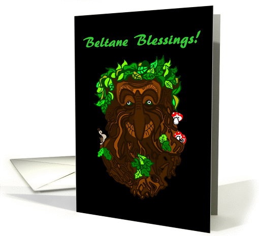 Beltane Blessings Greenman card (904158)