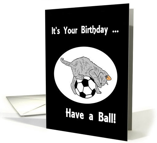 Birthday Kitten with Ball card (907762)