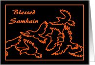 Blessed Samhain Ravens card